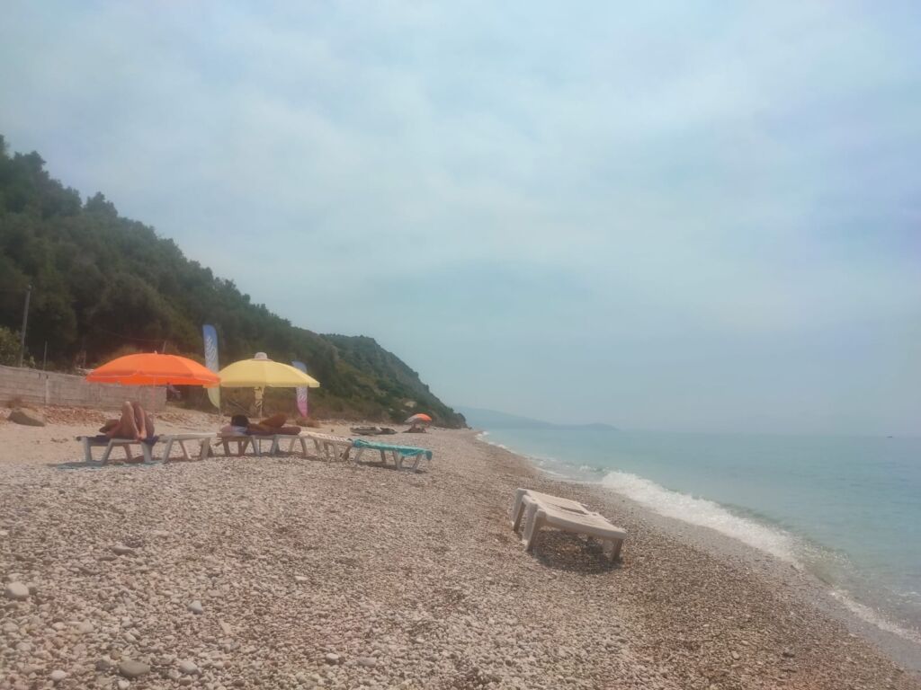 A secret beach in Albania at Jungle Camp 