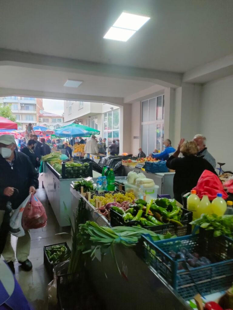 variety of vegetables in the market of Ohrid's old town