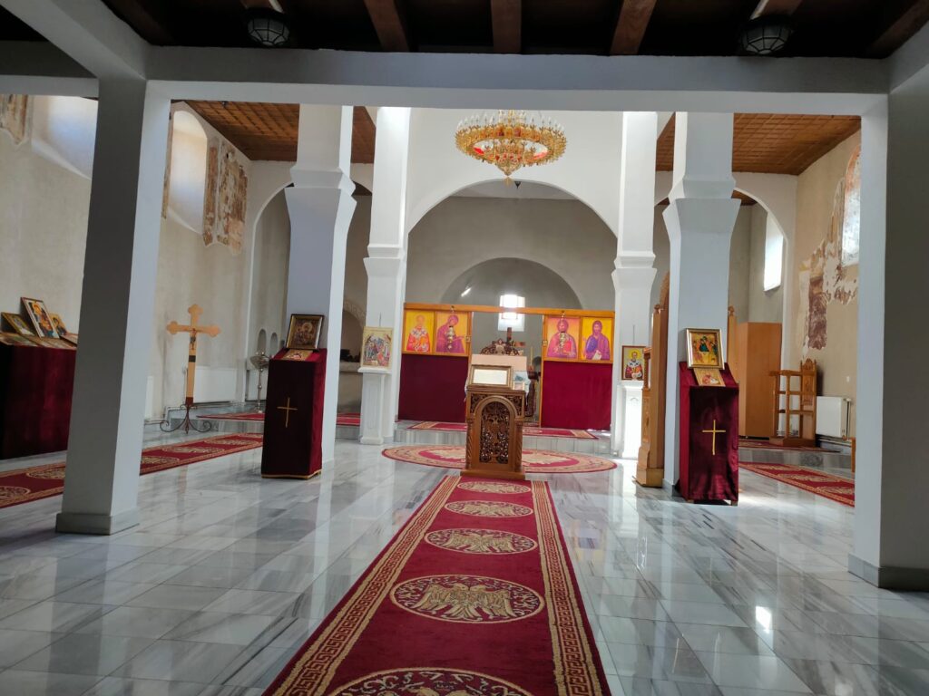 The inside of St. Nicolas' church