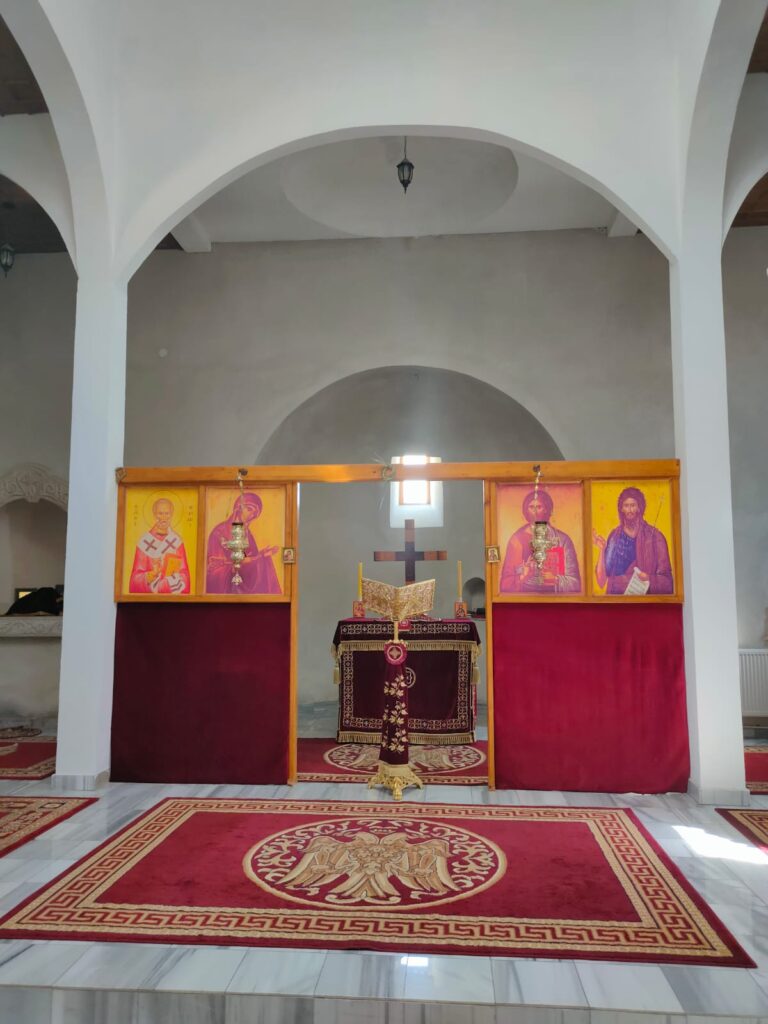 An iconostasis at St. Nicolas church