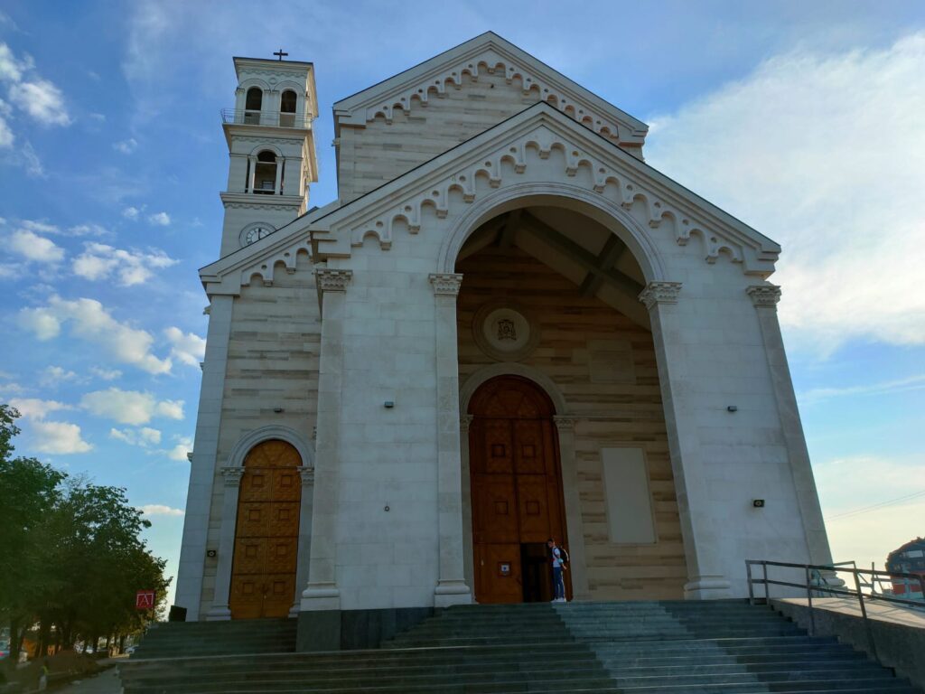 The cathedral of St. Mother Tereza in Pristina from the outside 