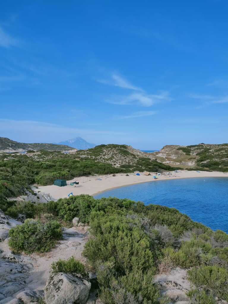 The nudist beach in Kalamitsi Halkidiki